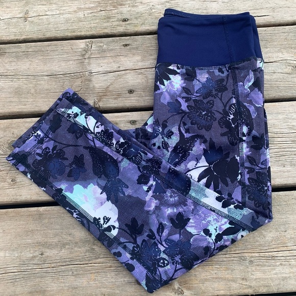 💛 Joe Fresh Active Floral Crop Leggings | Size Small - Picture 4 of 8